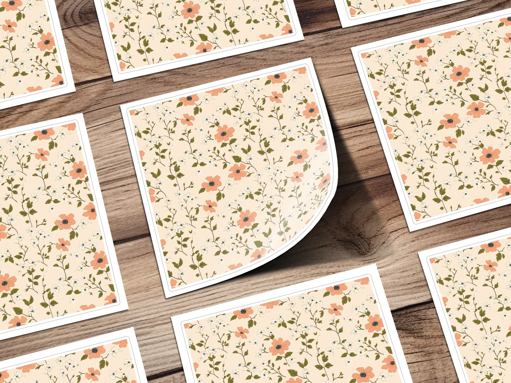 Pastel Ditsy Flower Background Digital - Moore and Mountain