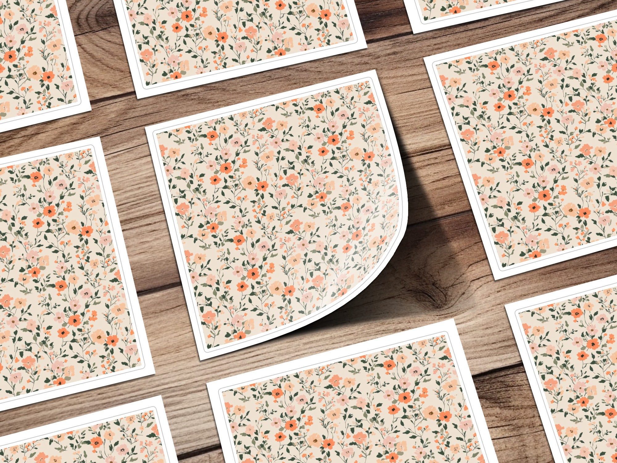 Pastel Ditsy Flower Background Digital - Moore and Mountain