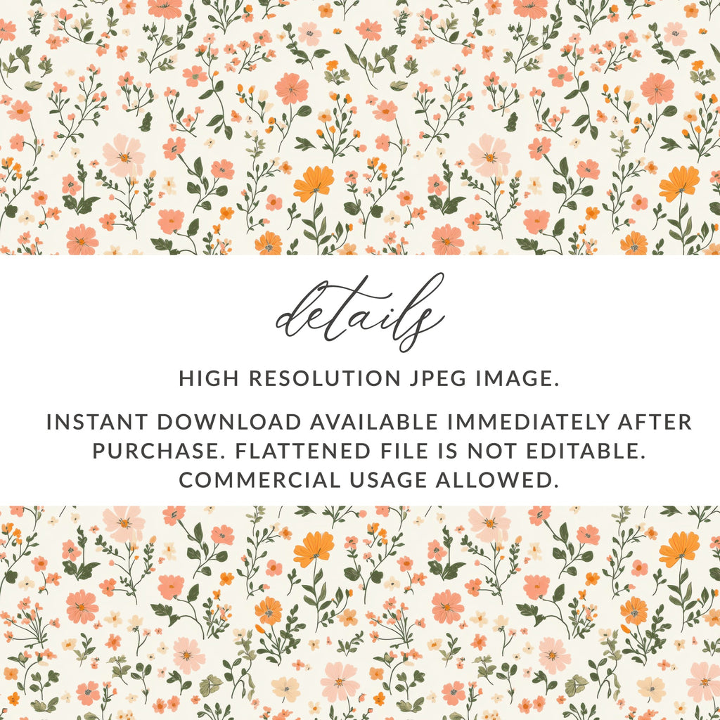 Pastel Ditsy Flower Background Floral Pattern Design Digital - Moore and Mountain