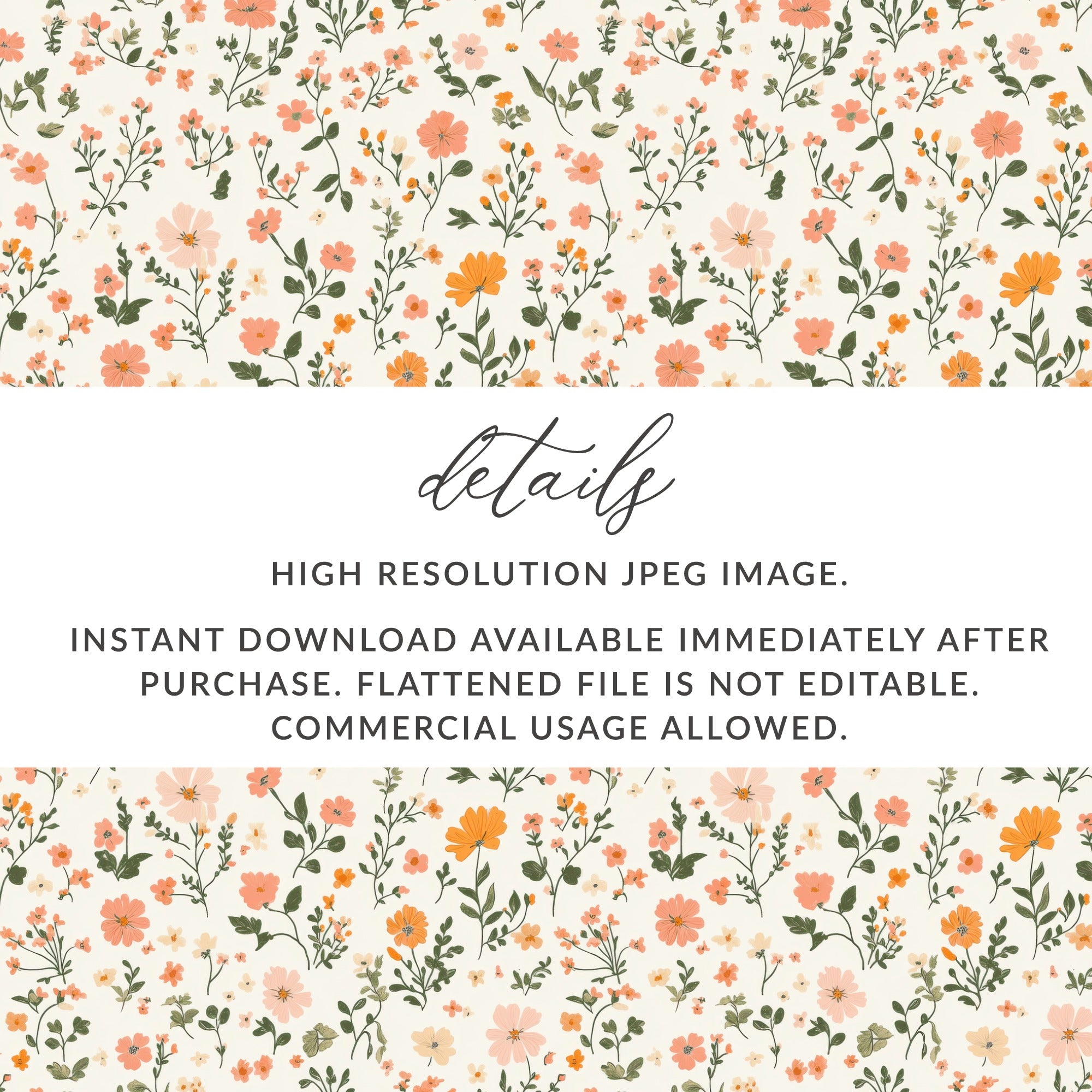 Pastel Ditsy Flower Background Floral Pattern Design Digital - Moore and Mountain