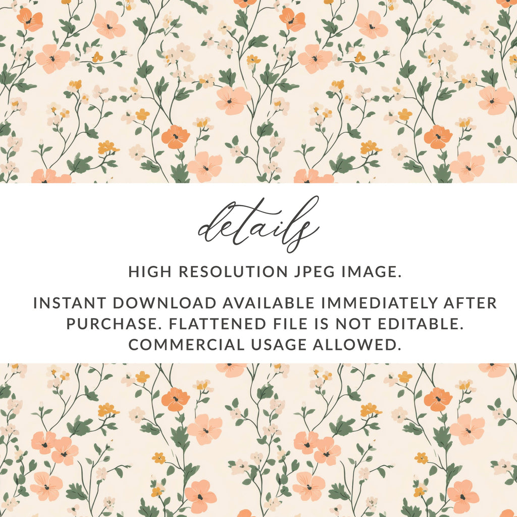 Pastel Ditsy Flower Background Floral Print Spring Design Digital - Moore and Mountain