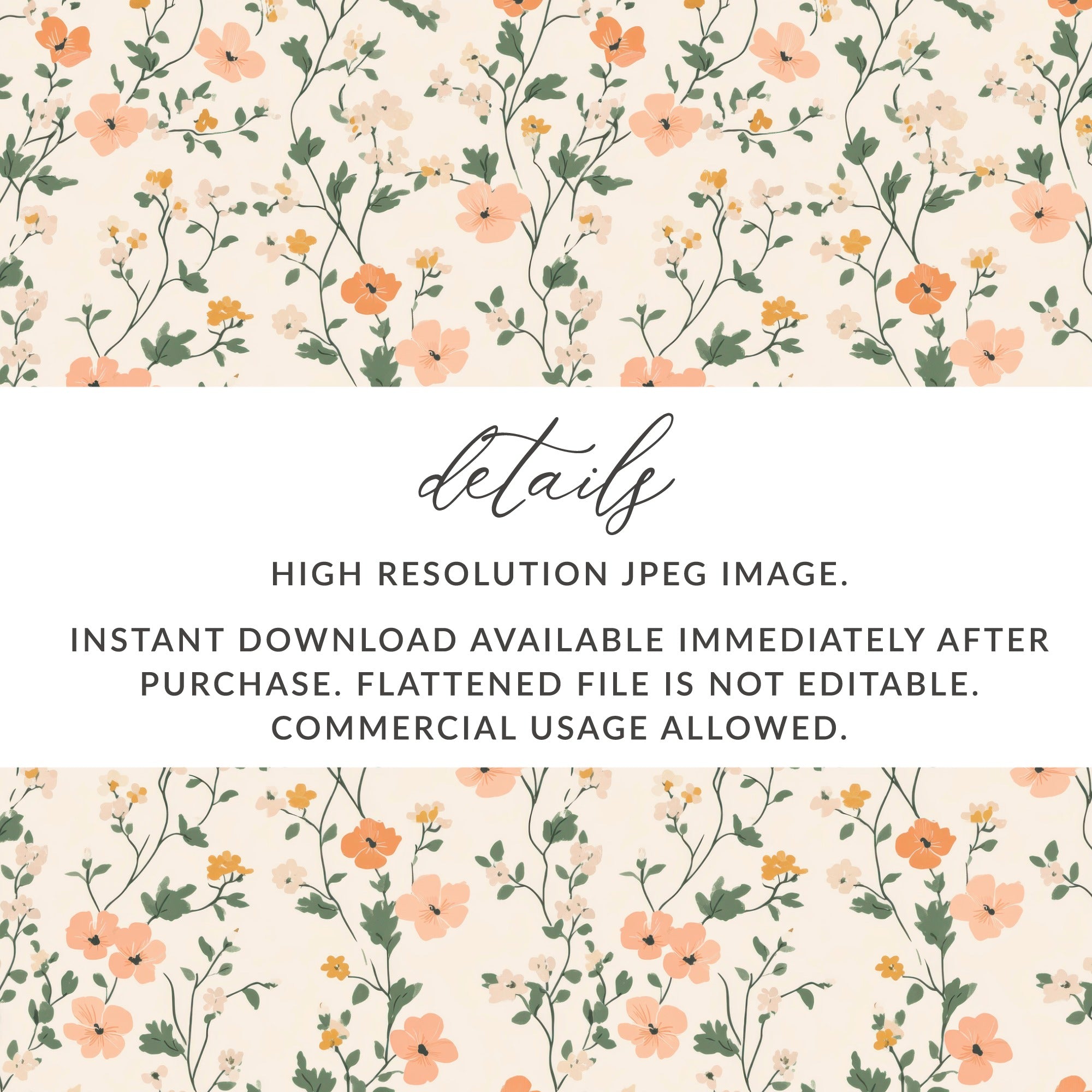 Pastel Ditsy Flower Background Floral Print Spring Design Digital - Moore and Mountain