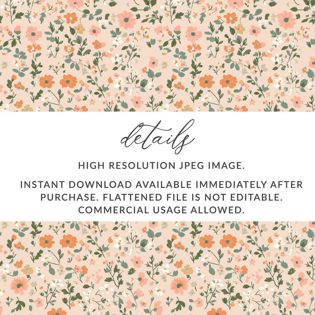 Pastel Ditsy Flower Background Seamless Repeating Design Digital - Moore and Mountain