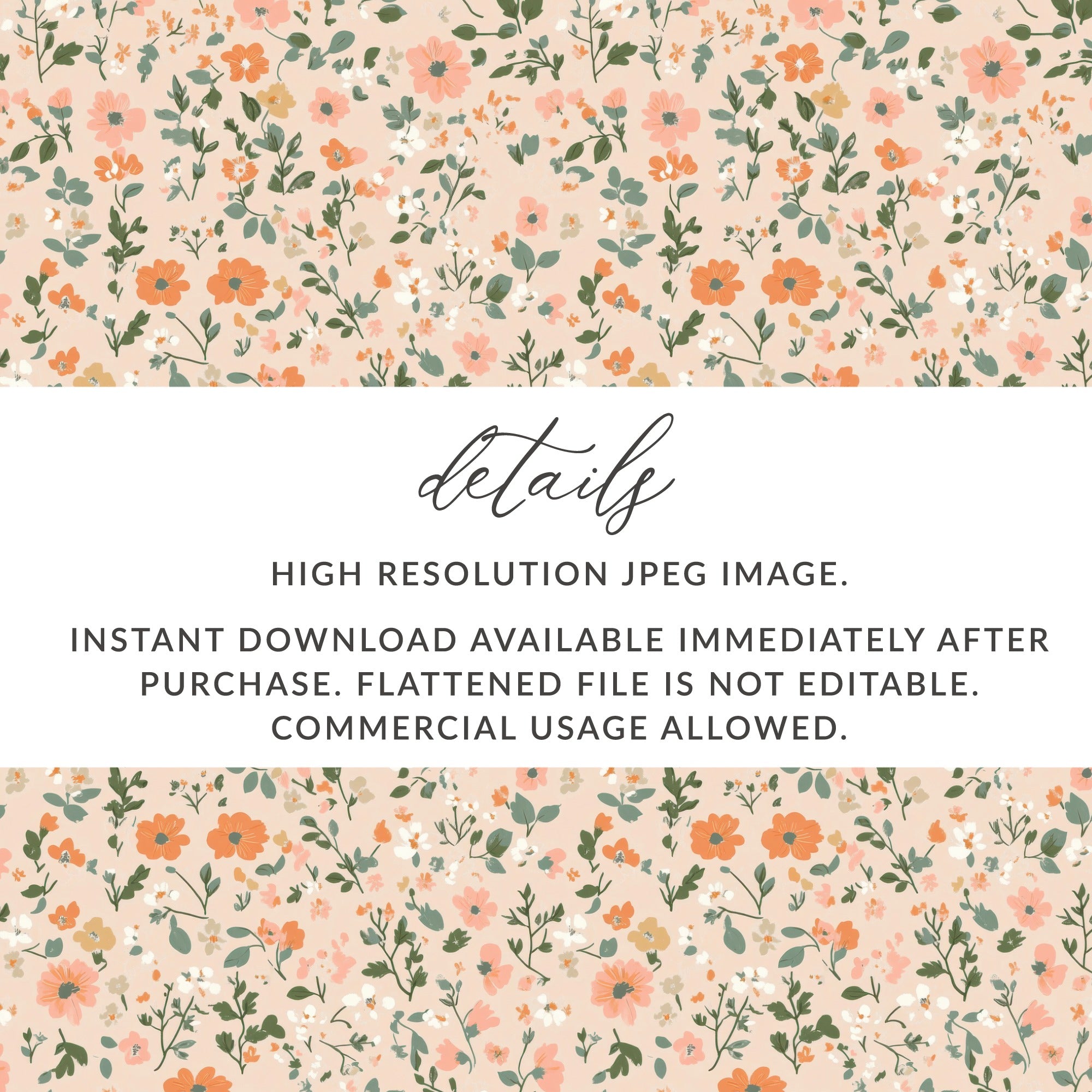 Pastel Ditsy Flower Background Seamless Repeating Design Digital - Moore and Mountain