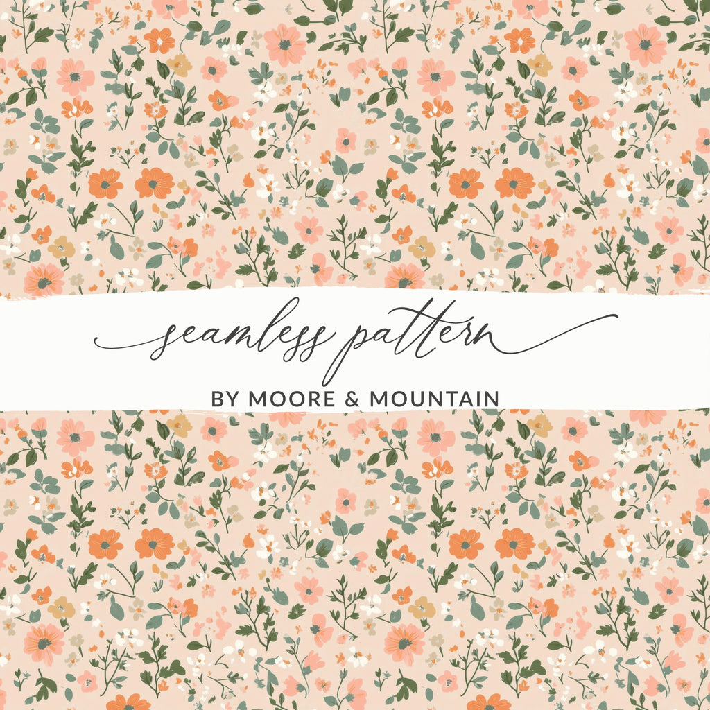 Pastel Ditsy Flower Background Seamless Repeating Design Digital - Moore and Mountain