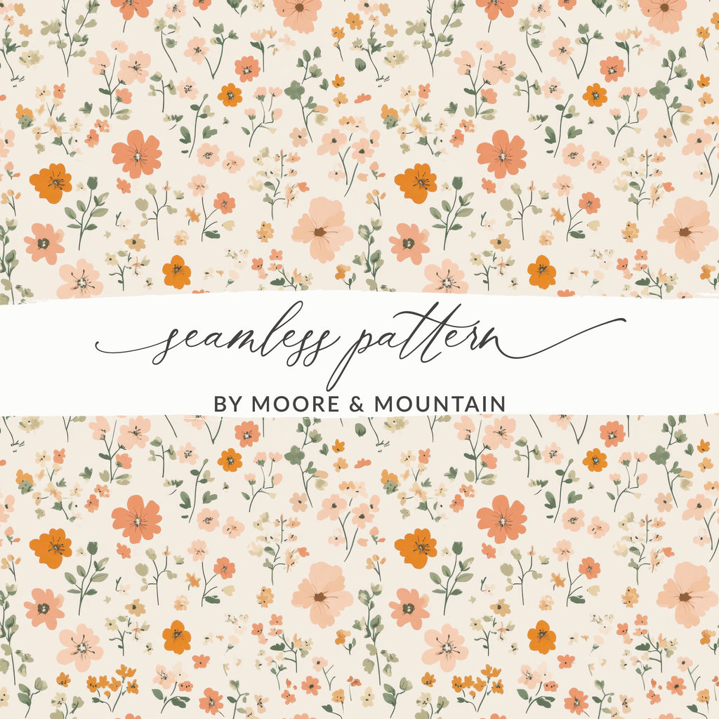 Pastel Ditsy Flower Background Spring Pastel Patterns Digital - Moore and Mountain