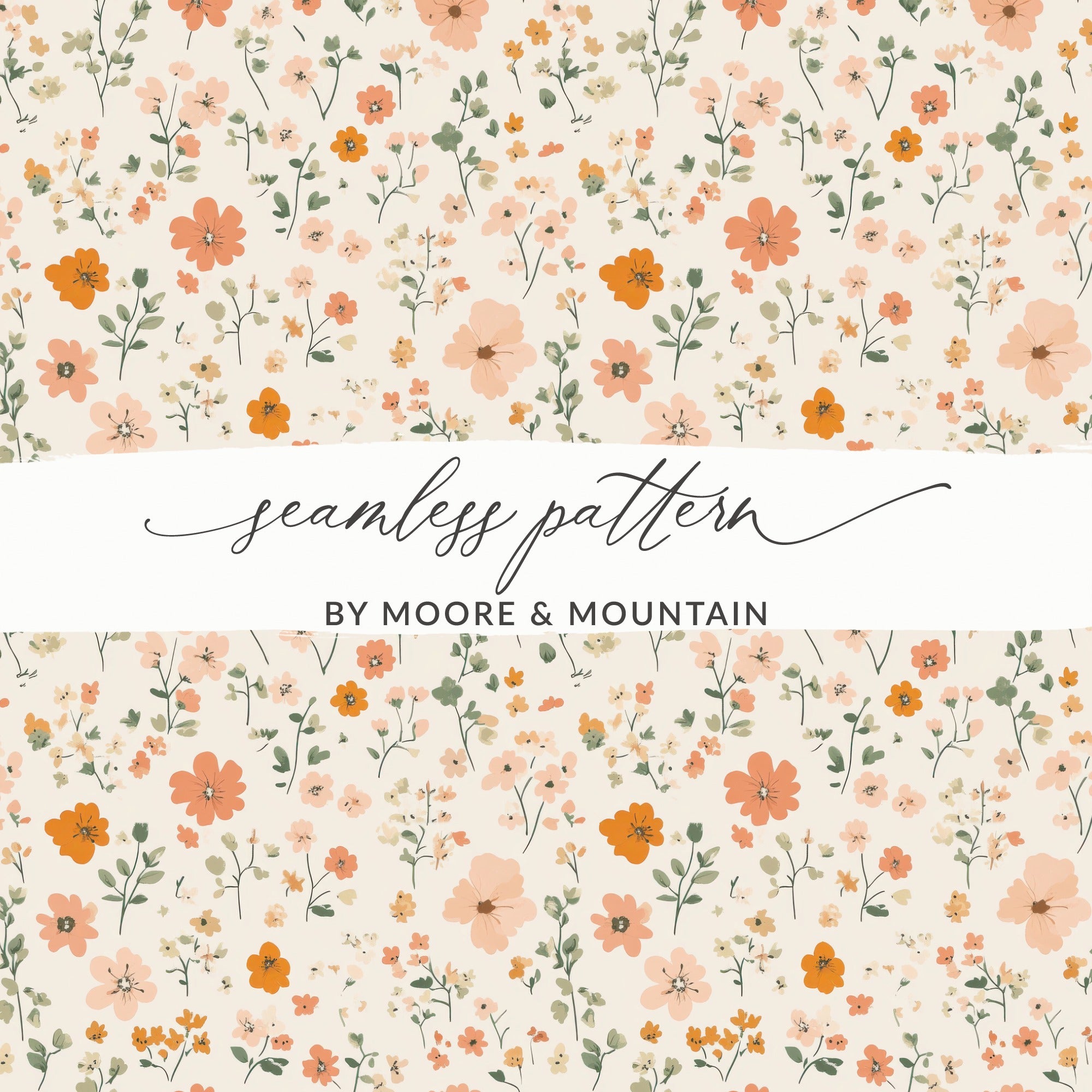 Pastel Ditsy Flower Background Spring Pastel Patterns Digital - Moore and Mountain