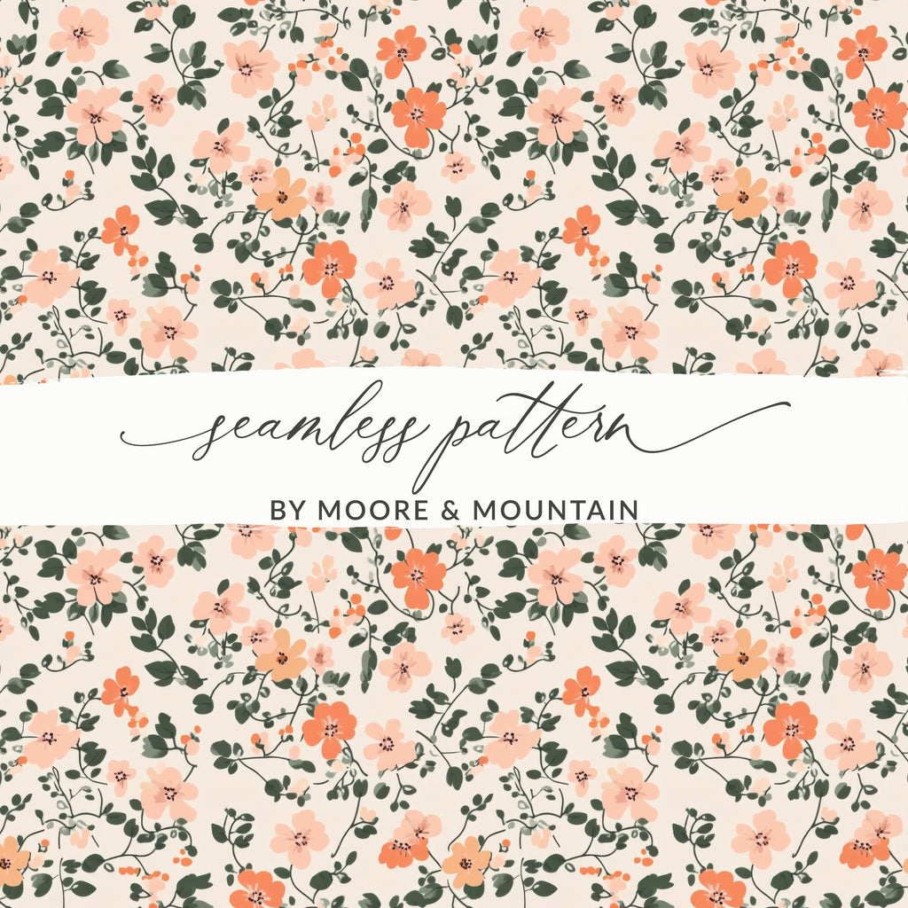 Pastel Ditsy Flower Background Spring Pastel Patterns Digital - Moore and Mountain
