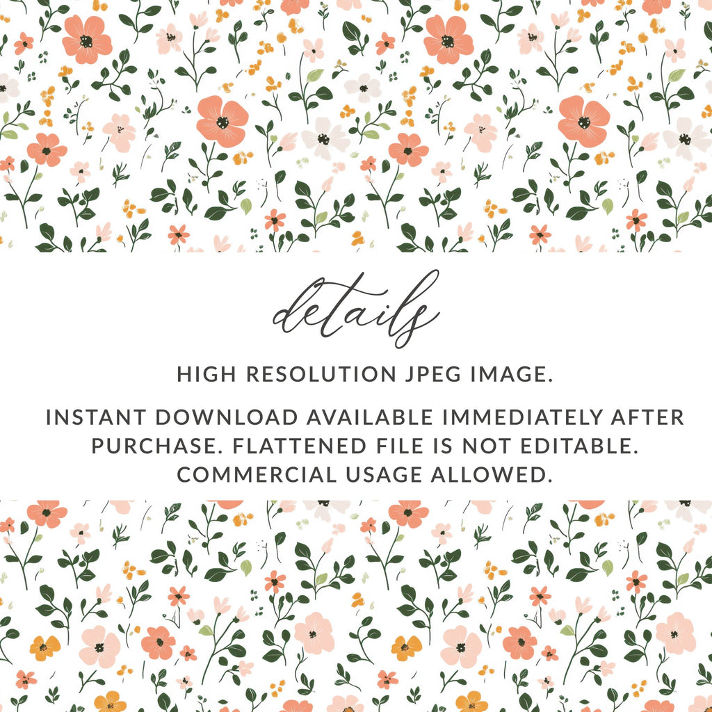 Pastel Ditsy Flower Background for Creative Projects Digital - Moore and Mountain