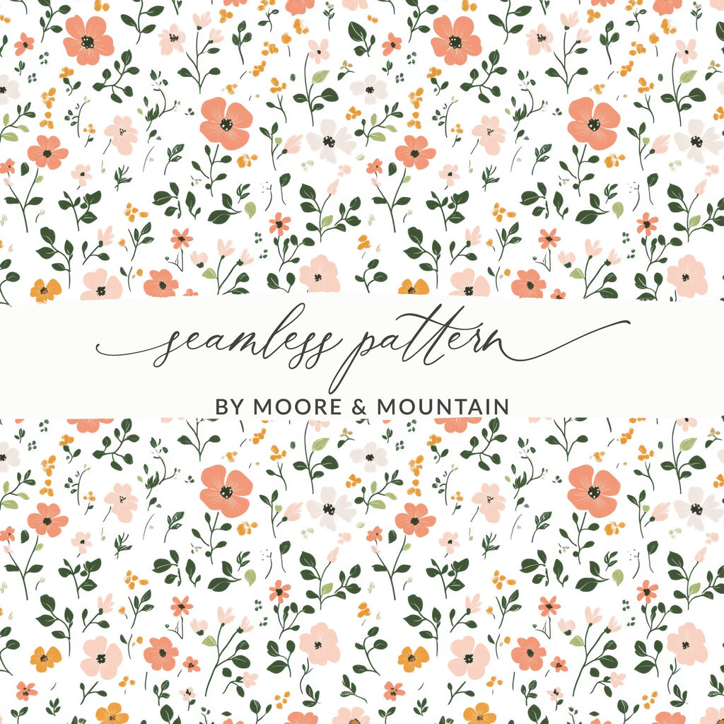 Pastel Ditsy Flower Background for Creative Projects Digital - Moore and Mountain
