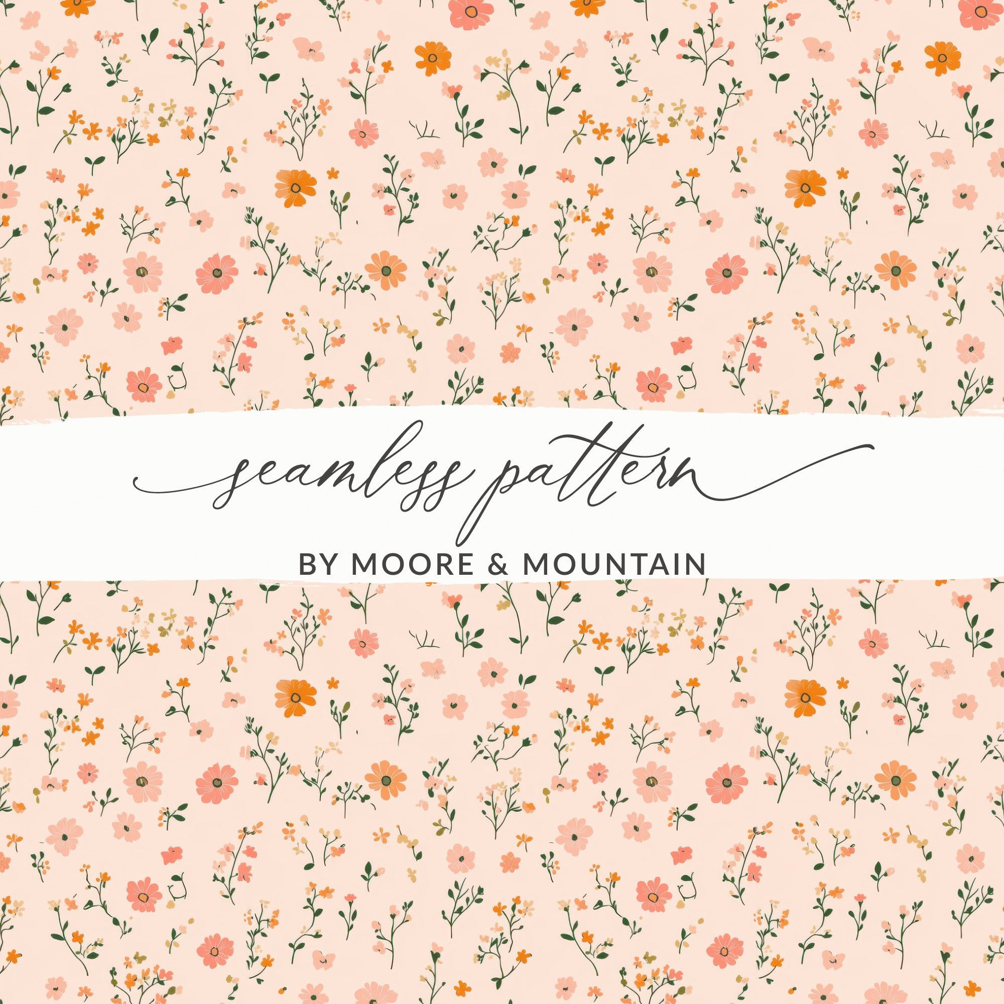 Pastel Ditsy Flower Background for your next creative project - Moore and Mountain