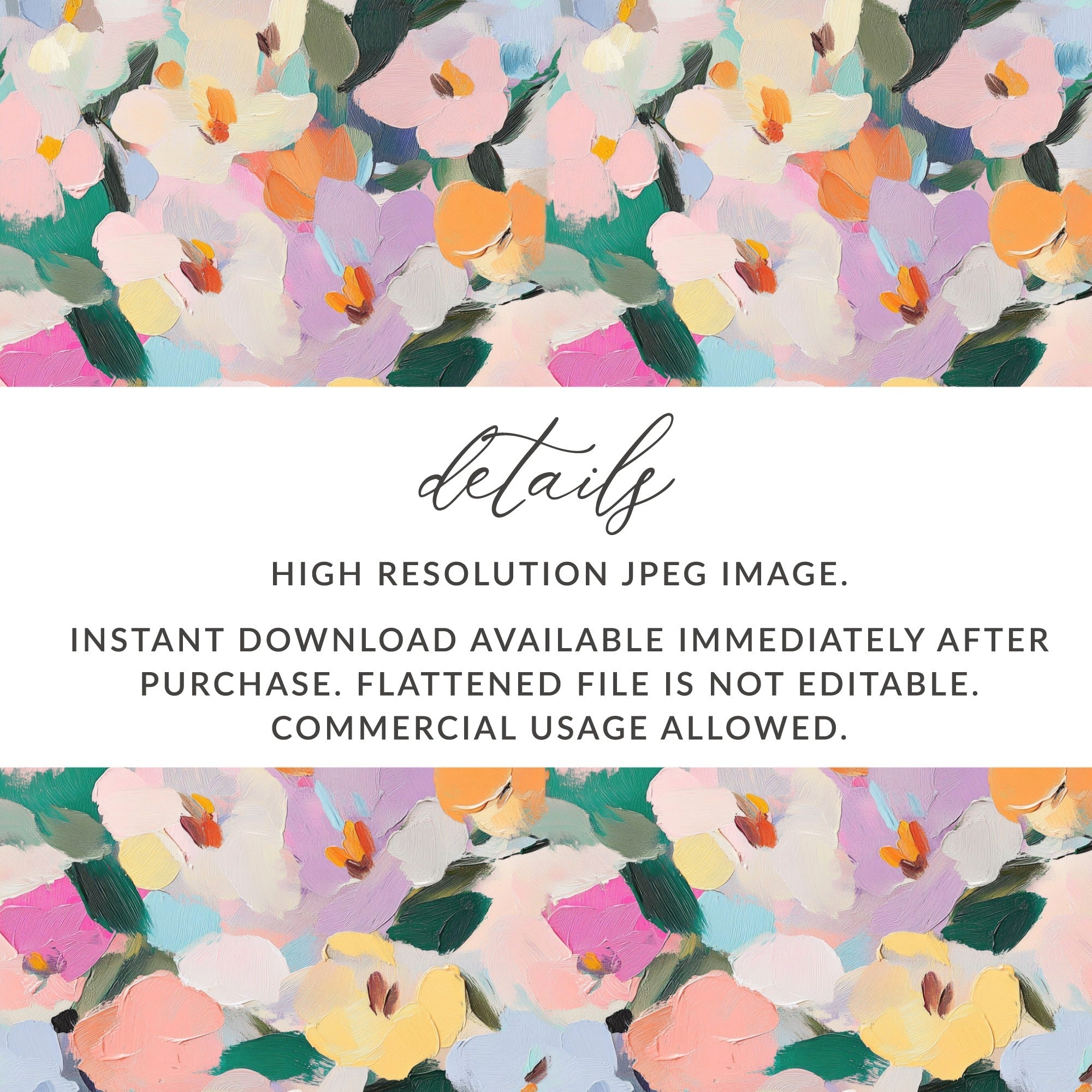 Pastel Floral Digital Paper, Abstract Spring Flowers Pattern, Pink Yellow Blue, Seamless Texture, Scrapbooking Paper, Fabric Design - Moore and Mountain