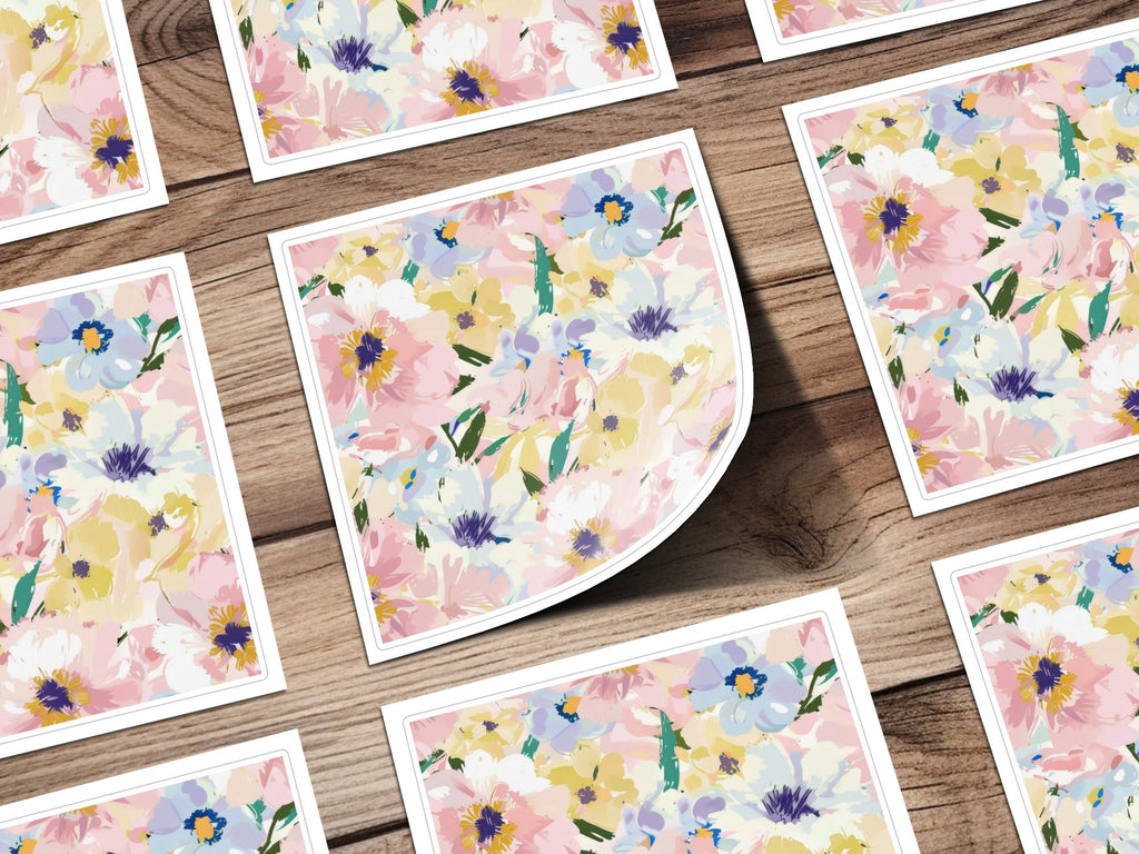 Pastel Floral Seamless Pattern Delicate Floral Design with Pastel Blooms Digital Pattern - Moore and Mountain