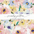 Pastel Floral Seamless Pattern Delicate Floral Design with Pastel Blooms Digital Pattern - Moore and Mountain