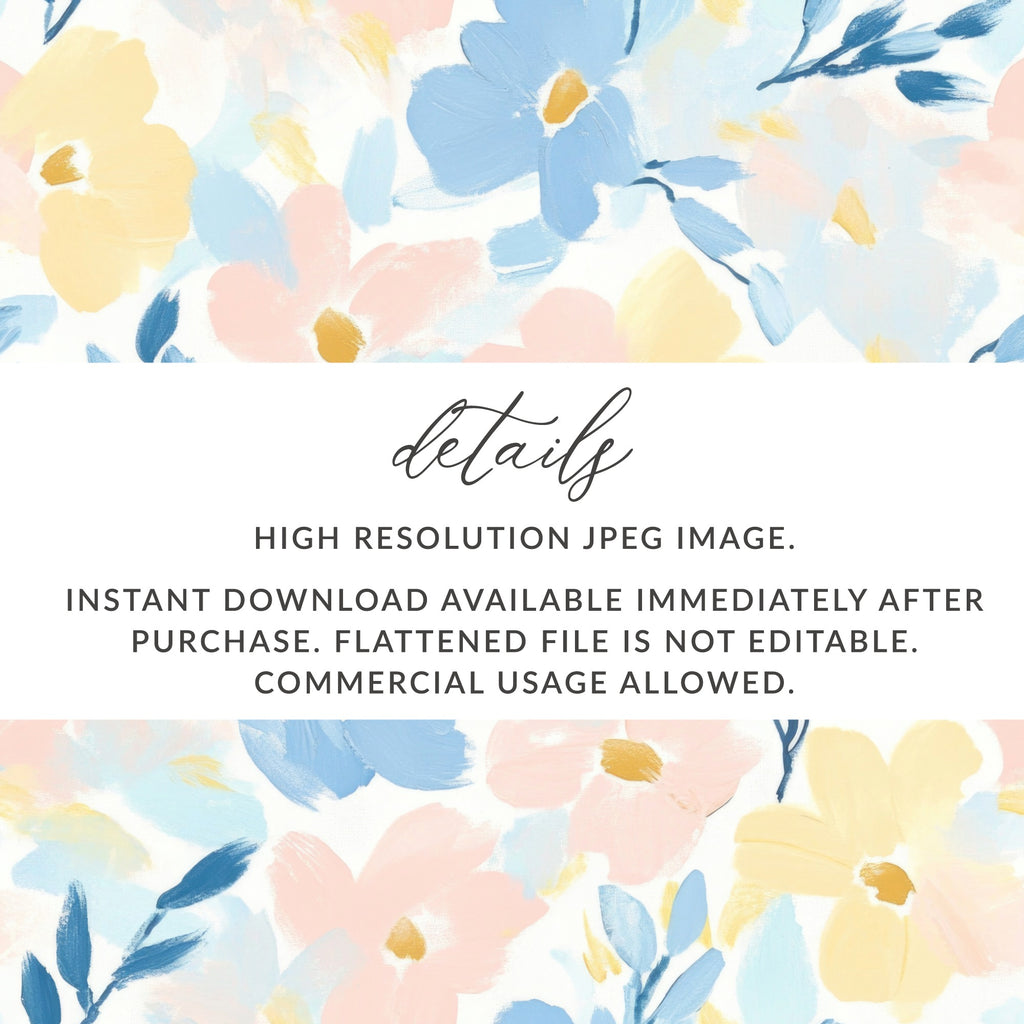 Pastel Garden Floral Design Seamless Grandmillenial Digital - Moore and Mountain
