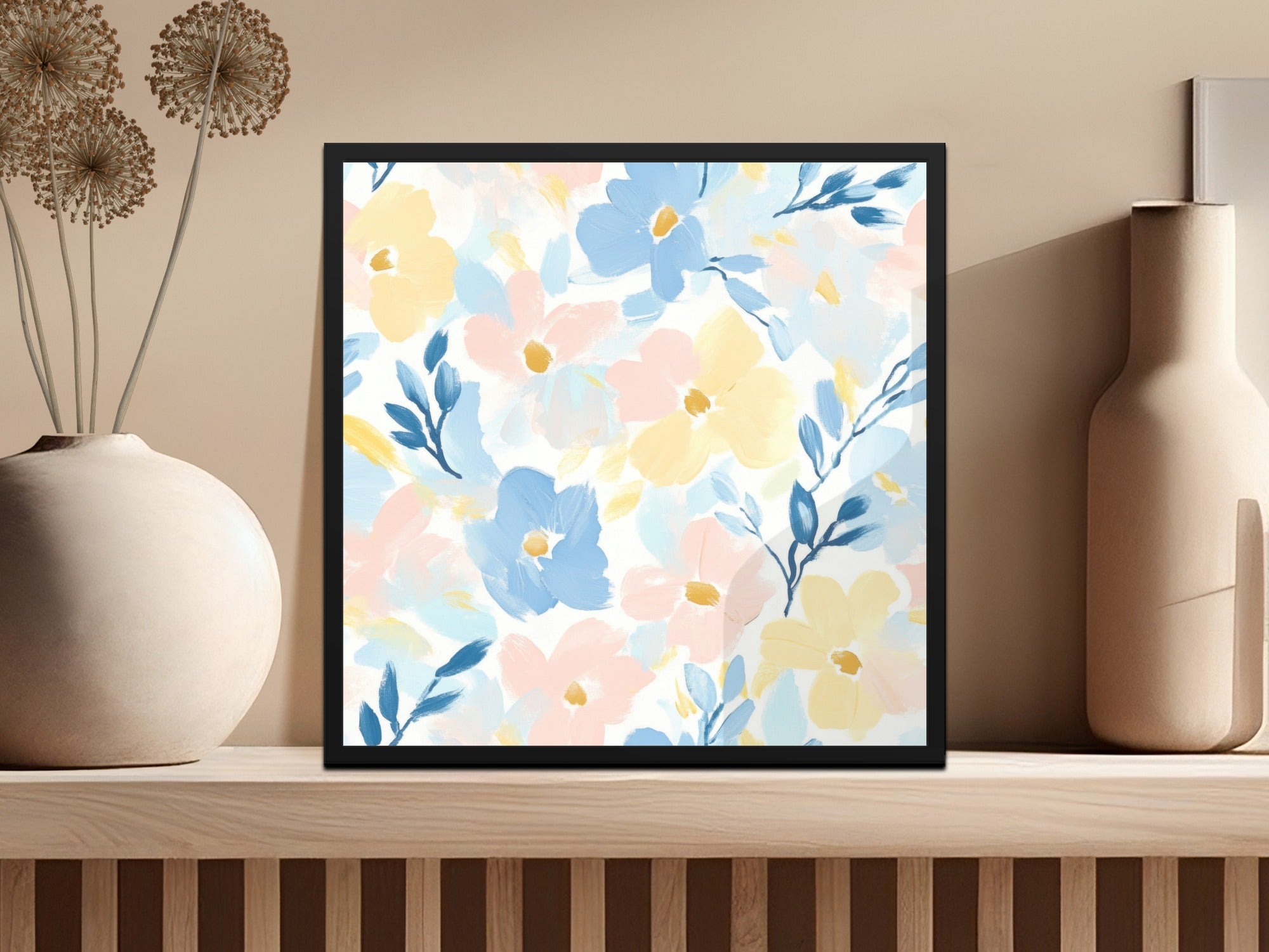Pastel Garden Floral Design Seamless Grandmillenial Digital - Moore and Mountain