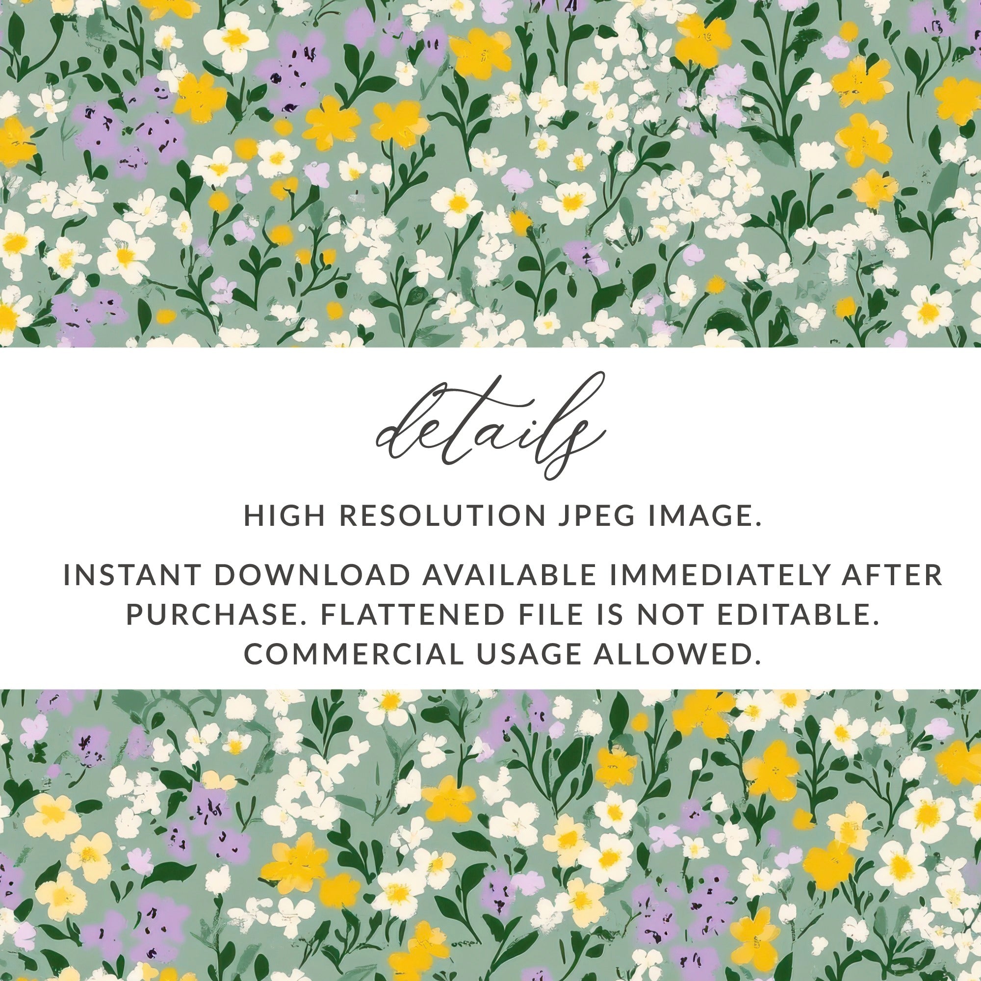 High Resolution Floral JPEG Image Instant Download