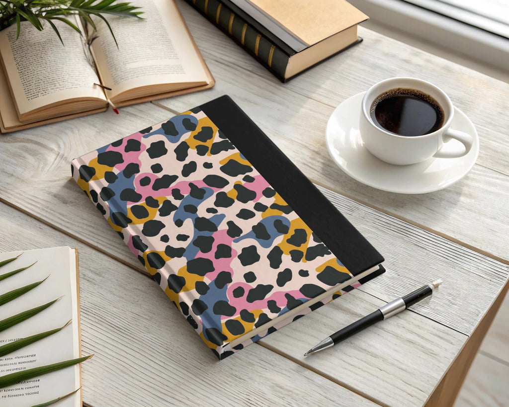 Colorful Leopard Print Hardcover Notebook product