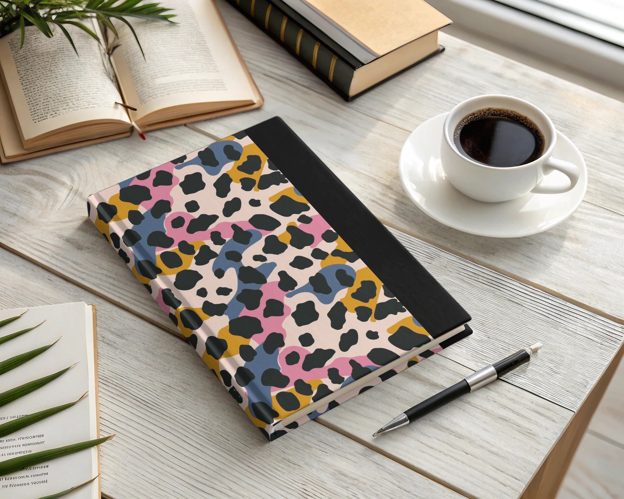 Colorful Leopard Print Hardcover Notebook product