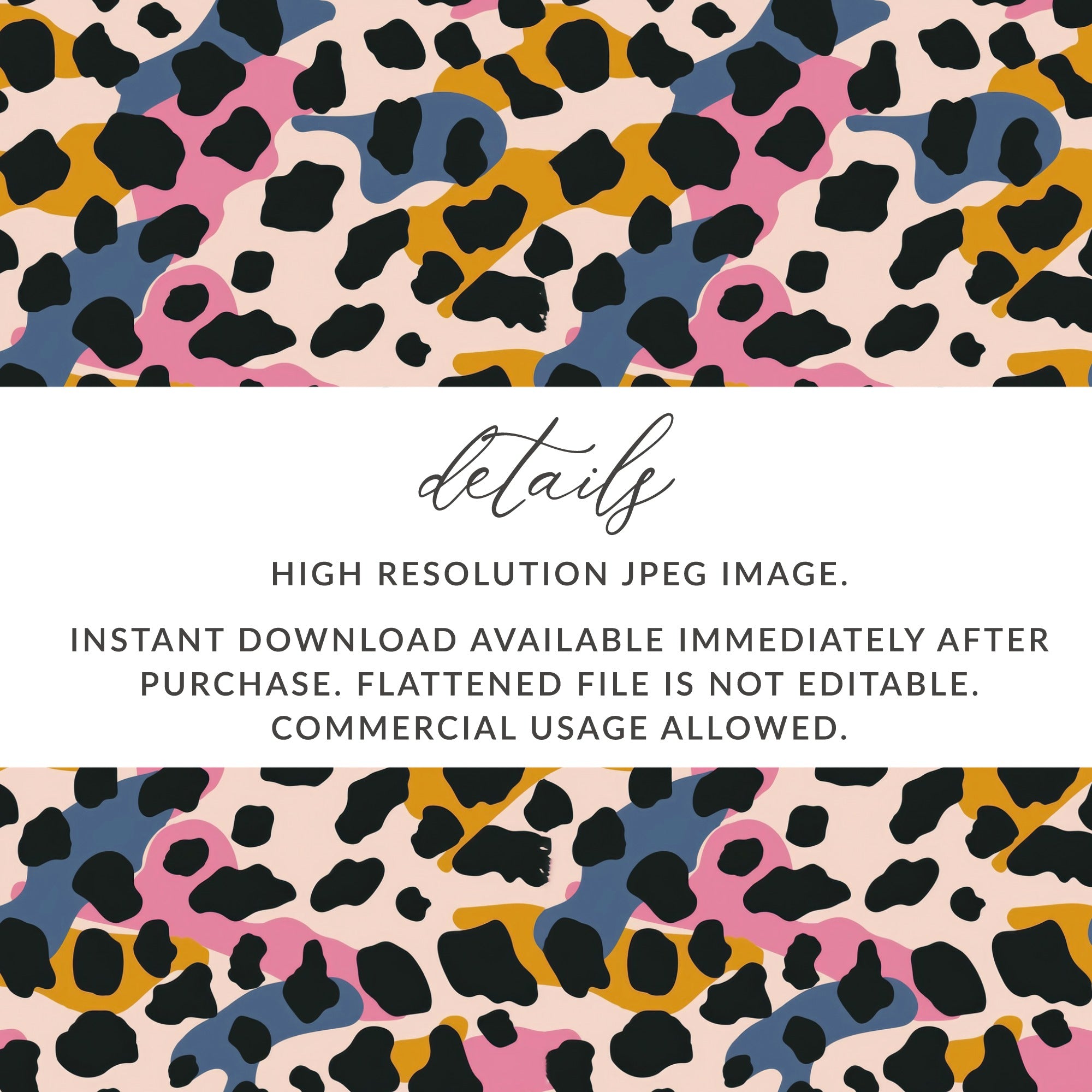 Colorful Leopard Print High Resolution JPEG Image