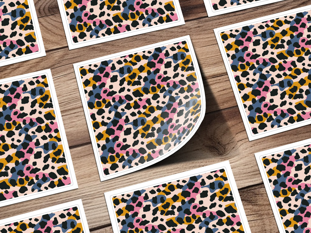 Colorful Leopard Print Decorative Sticker Sheets Set