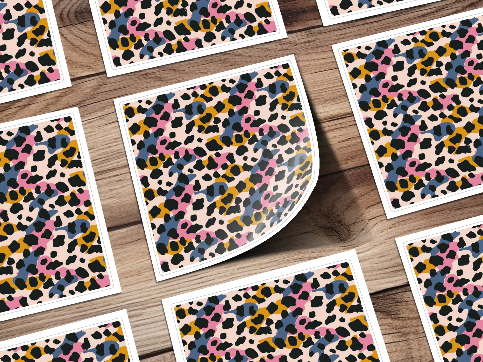 Colorful Leopard Print Decorative Sticker Sheets Set
