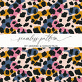 Vibrant Multi-Color Leopard Print Seamless Pattern Design