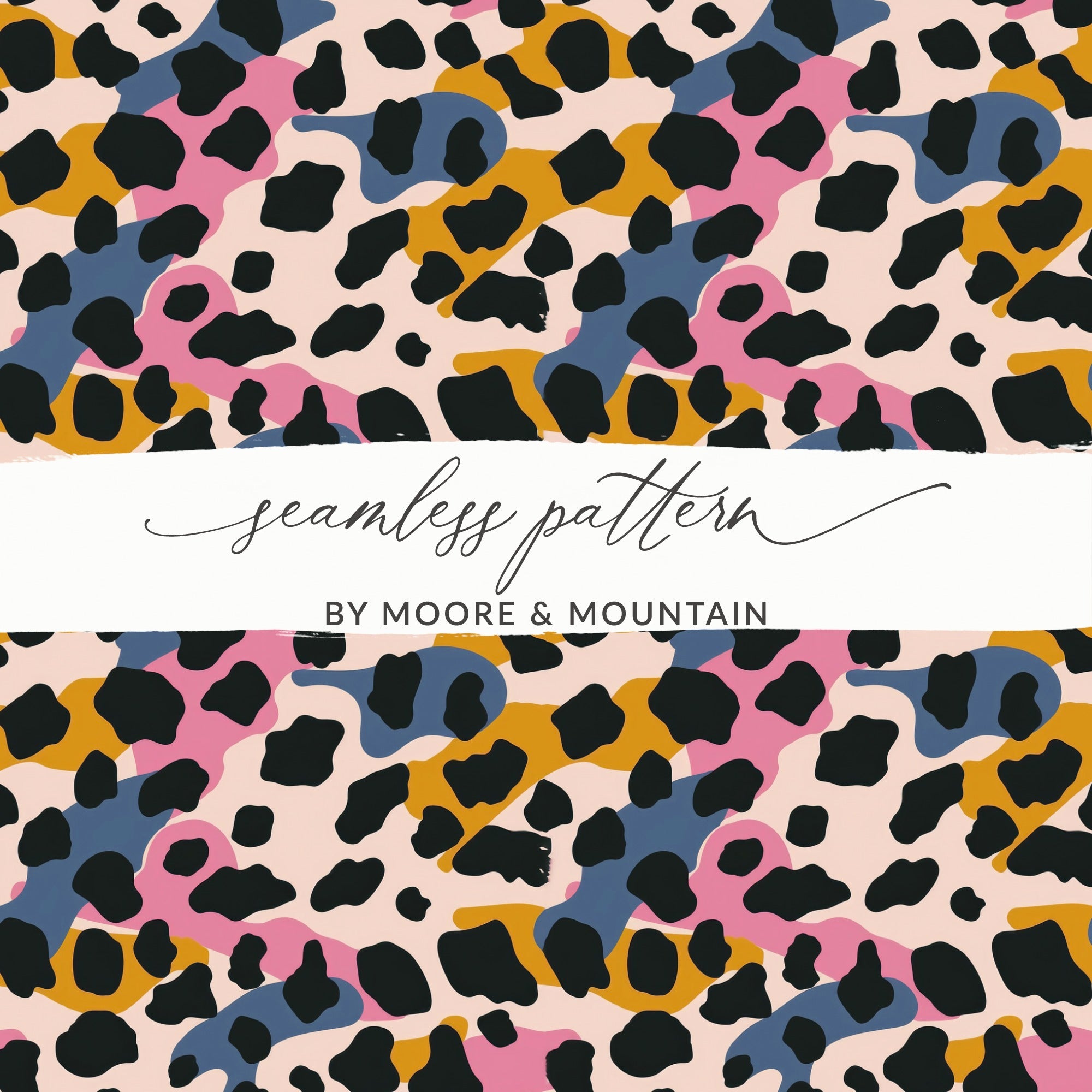 Vibrant Multi-Color Leopard Print Seamless Pattern Design
