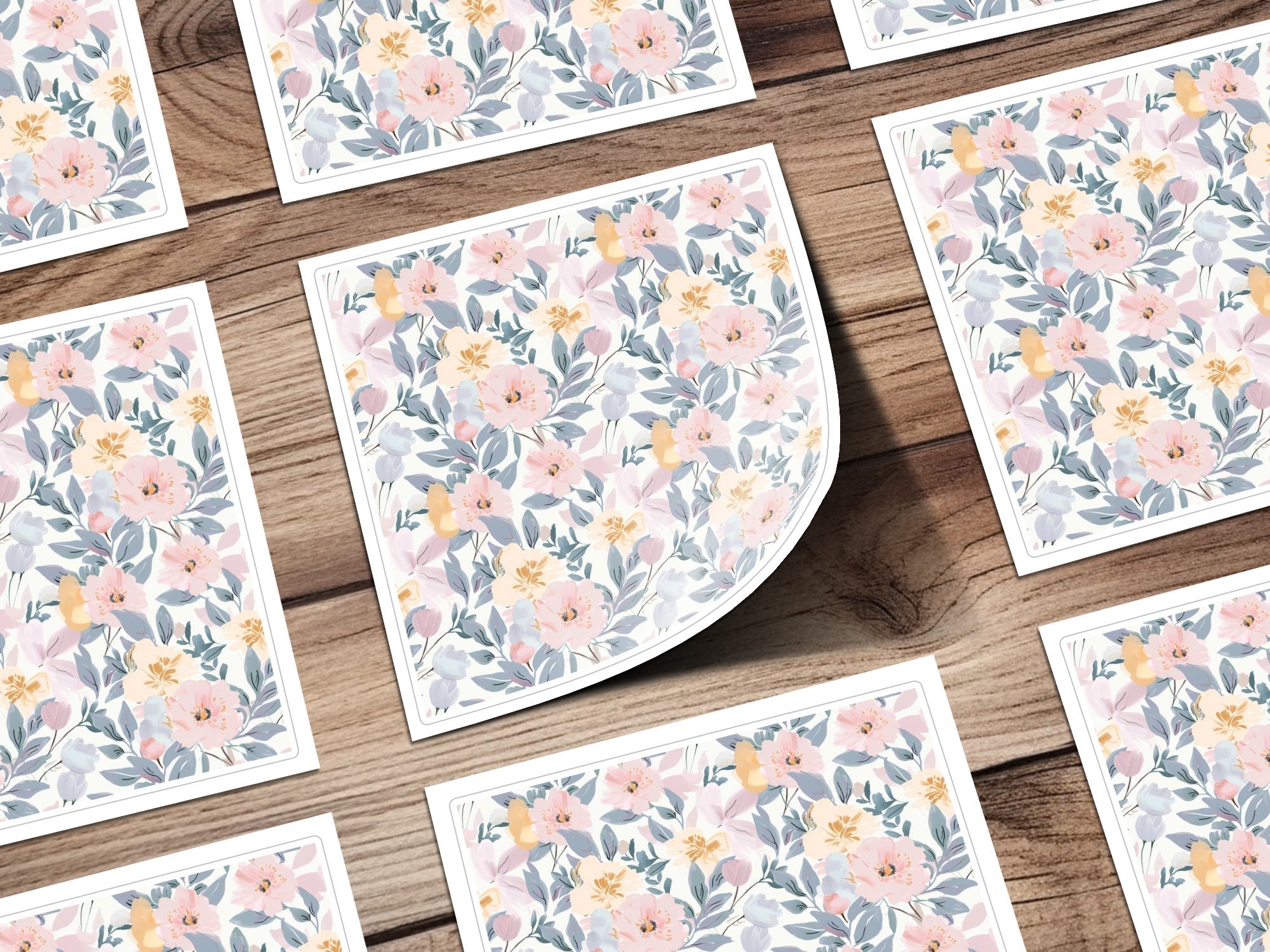 Pastel Modern Delicate Floral Blooms Pattern Subtle Colors for Home Decor - Moore and Mountain