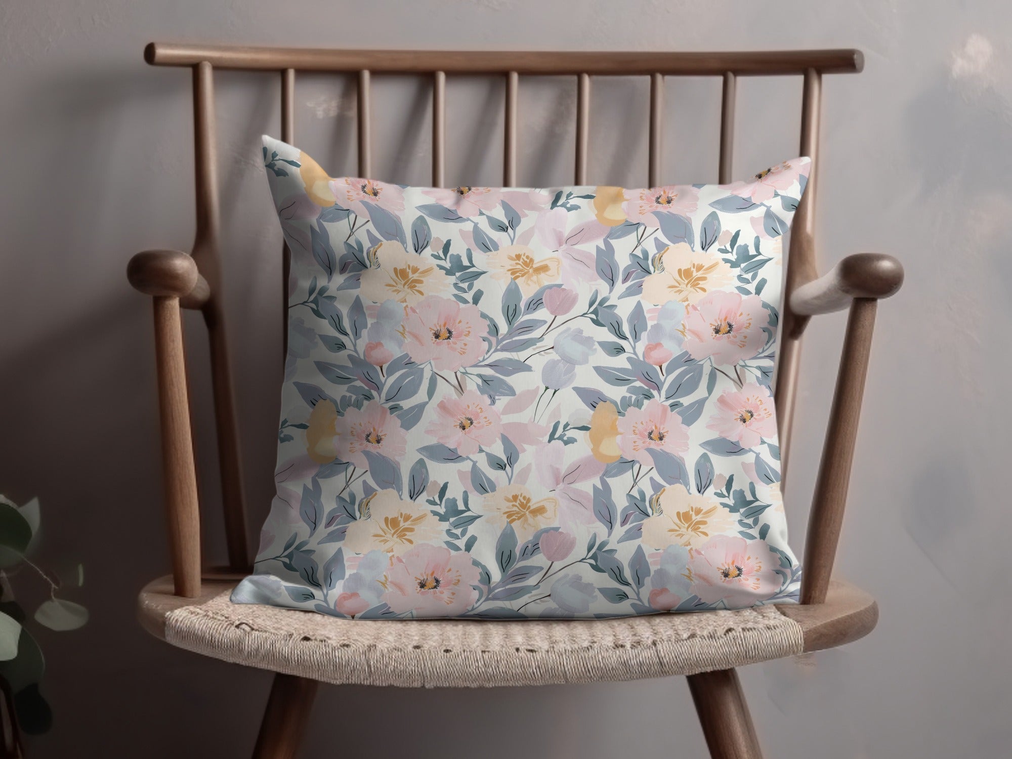 Pastel Modern Delicate Floral Blooms Pattern Subtle Colors for Home Decor - Moore and Mountain