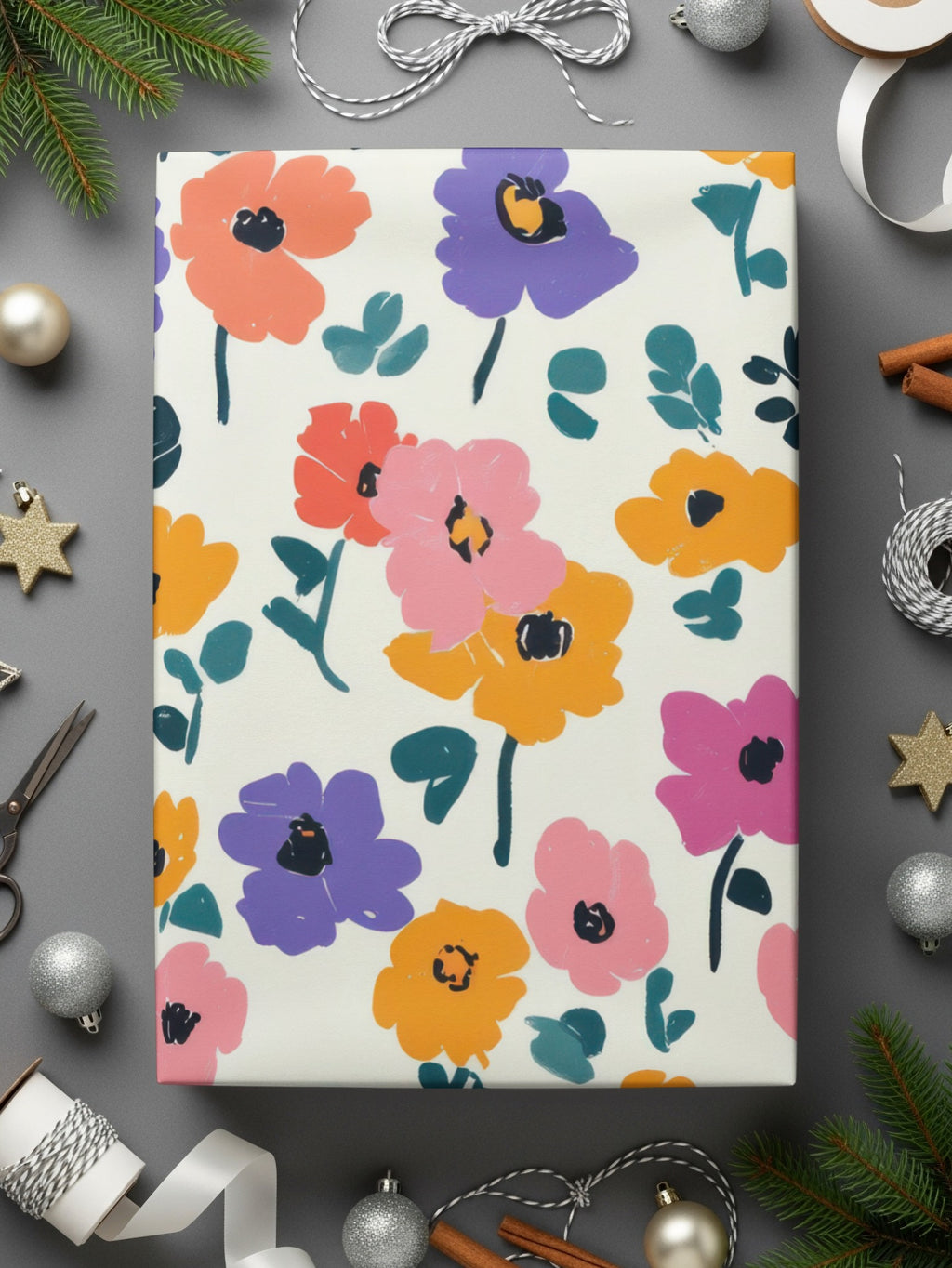 Floral Pattern Gift Wrap for All Occasions Wrapping Paper
