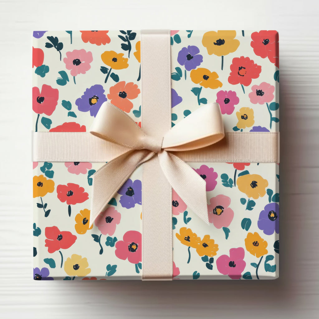 Colorful Floral Gift Box with Bow for All Occasions
