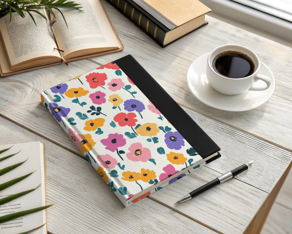 Colorful Flower Pattern Hardcover Journal Notebook