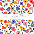 Colorful Seamless Floral Pattern By Moore Mountain Design