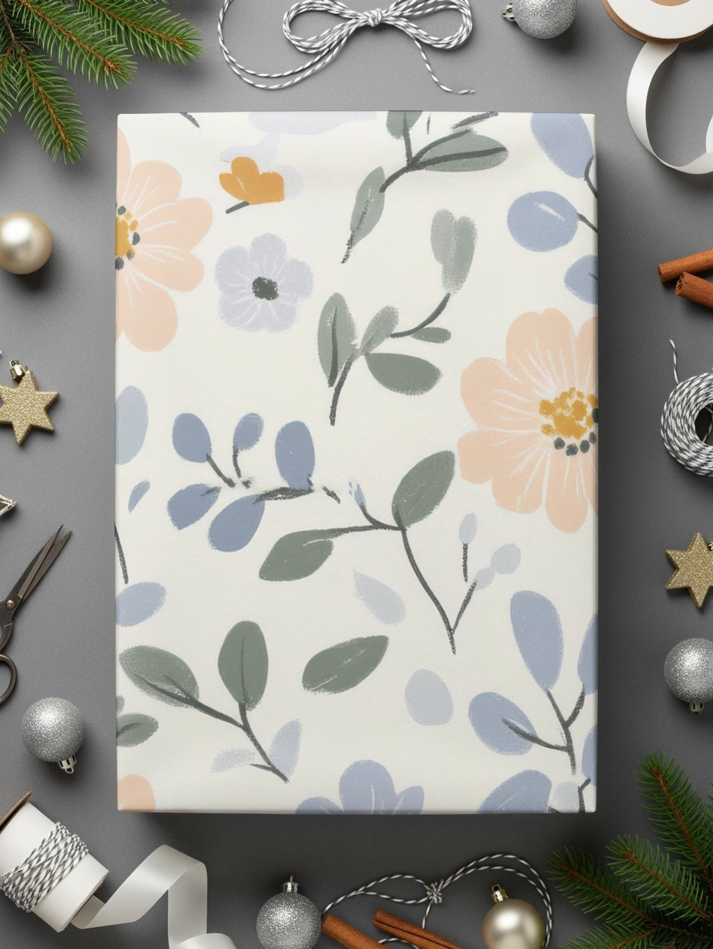 Floral Digital Paper, Seamless Flower Pattern, Pastel Botanical Design, Scrapbooking Paper, Fabric Design, Background Paper Digital - Moore and Mountain