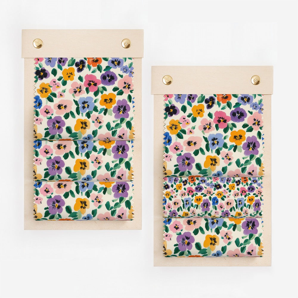 Colorful Floral Patterned Fabric Swatch Display Cards