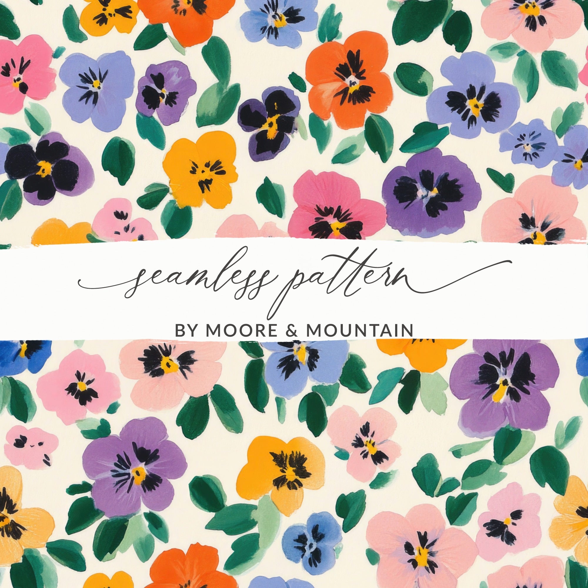 Colorful Seamless Floral Pattern by Moore & Mountain