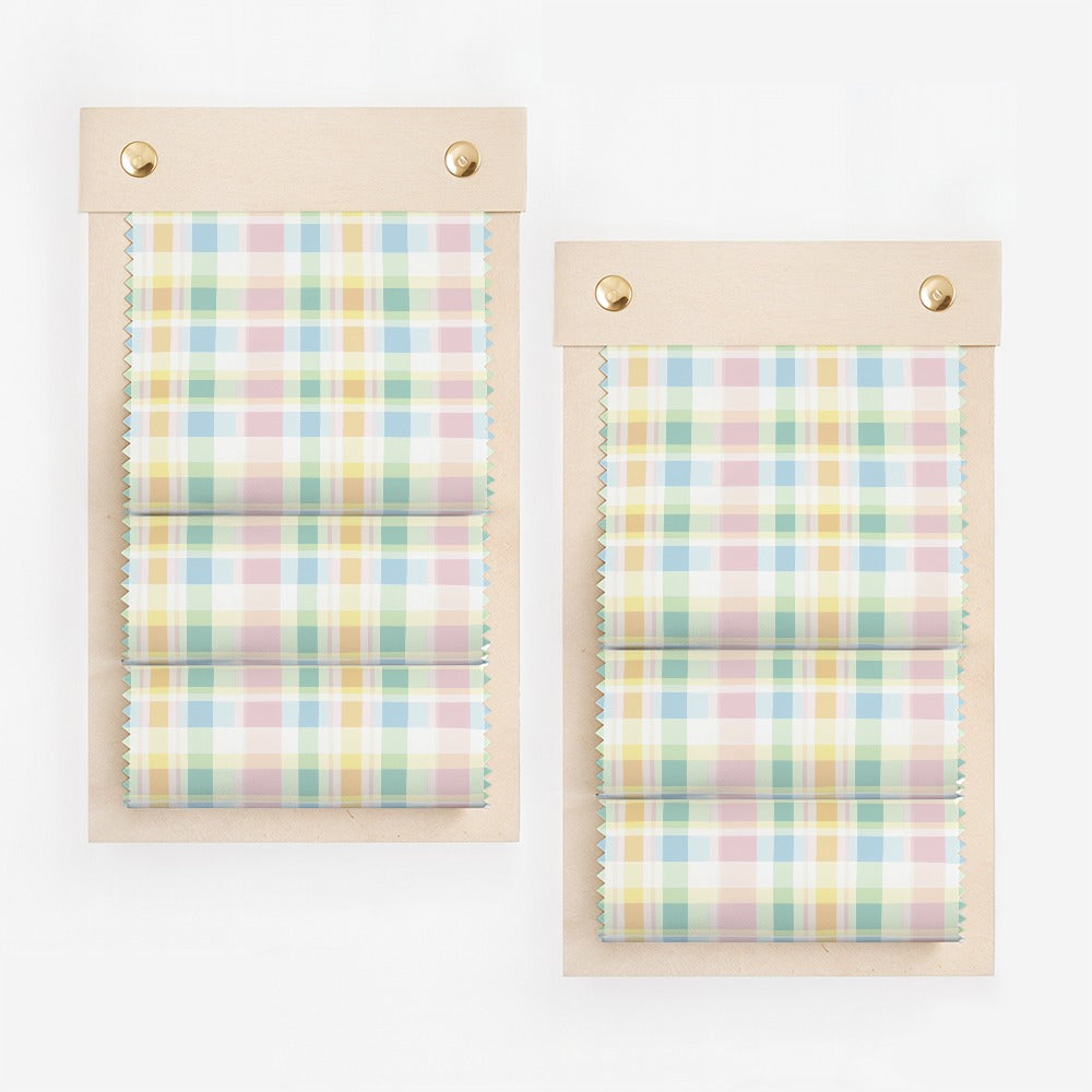 Pastel Multicolor Plaid Pattern Fabric Swatch Set
