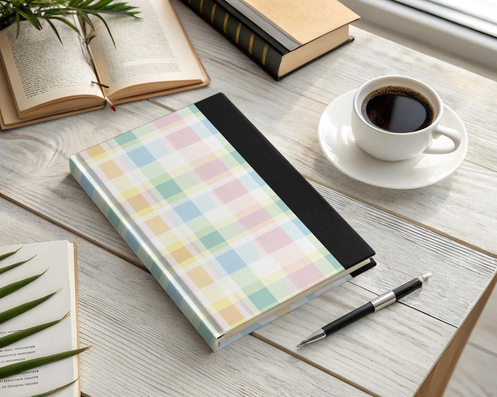 Pastel Checkered Hardcover Journal Perfect for Writing