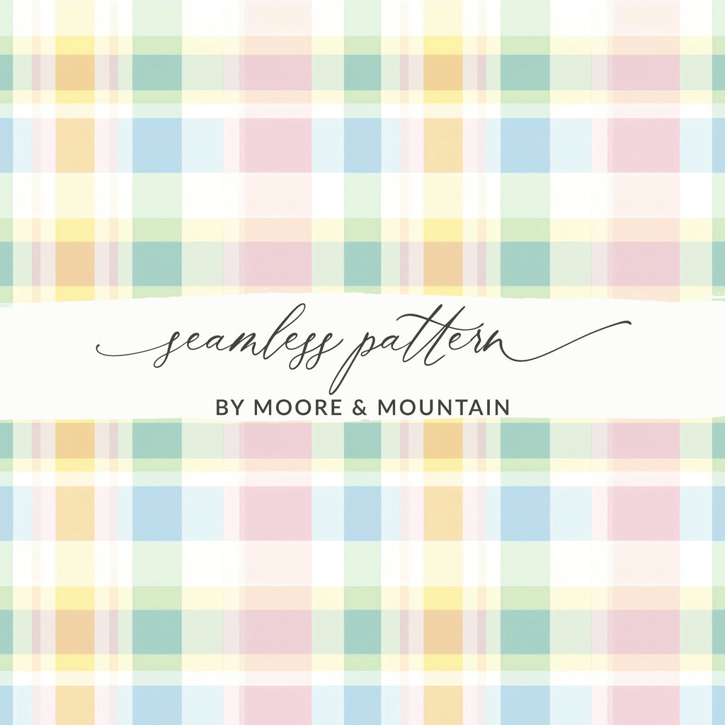 Pastel Plaid Seamless Pattern by Moore and Mountain