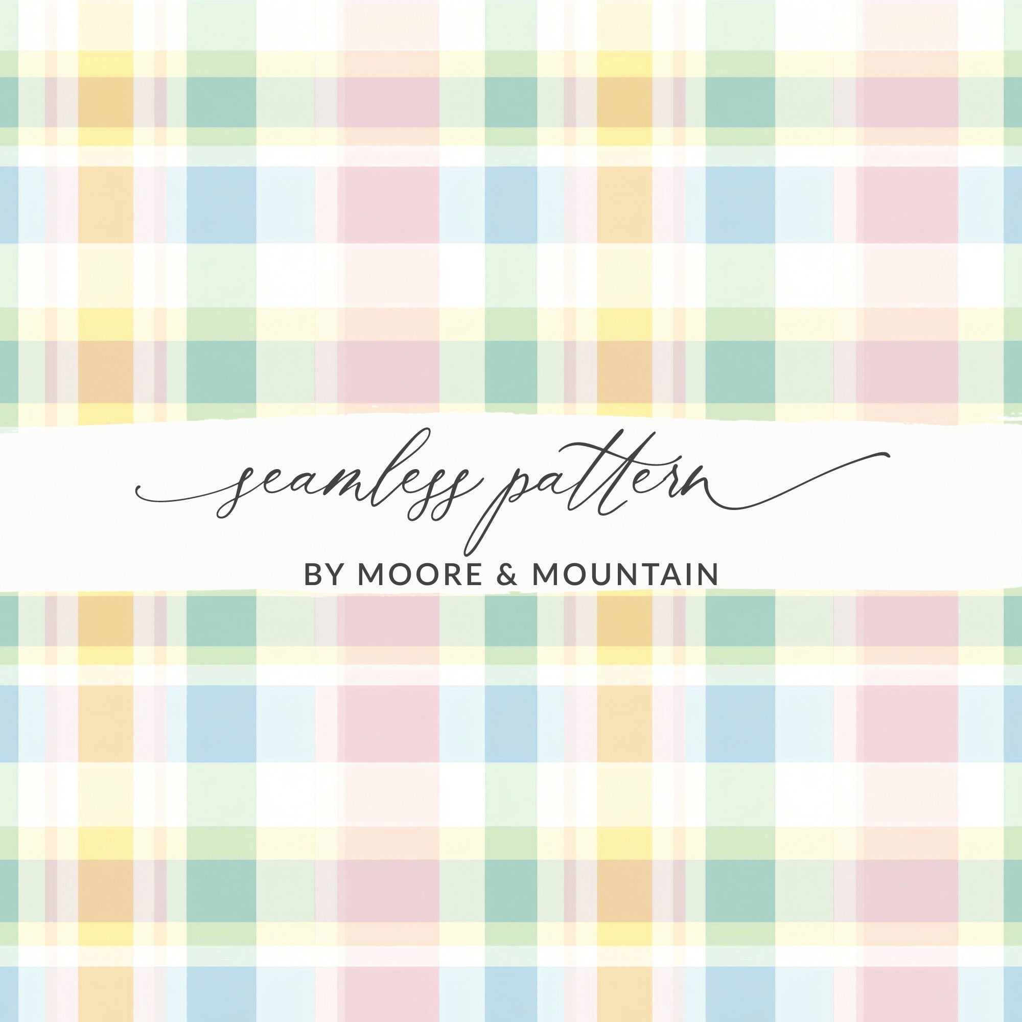 Pastel Plaid Seamless Pattern by Moore and Mountain