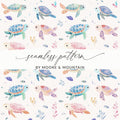 Seamless Pattern with Colorful Turtles by Moore & Mountain