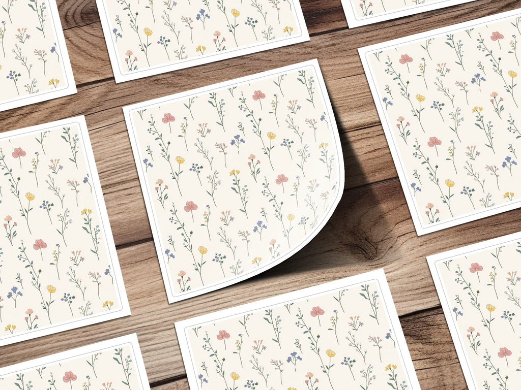 Pastel Seamless Floral Pattern with Delicate Blossoms Artwork - Moore and Mountain