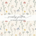 Pastel Seamless Floral Pattern with Delicate Blossoms Artwork - Moore and Mountain