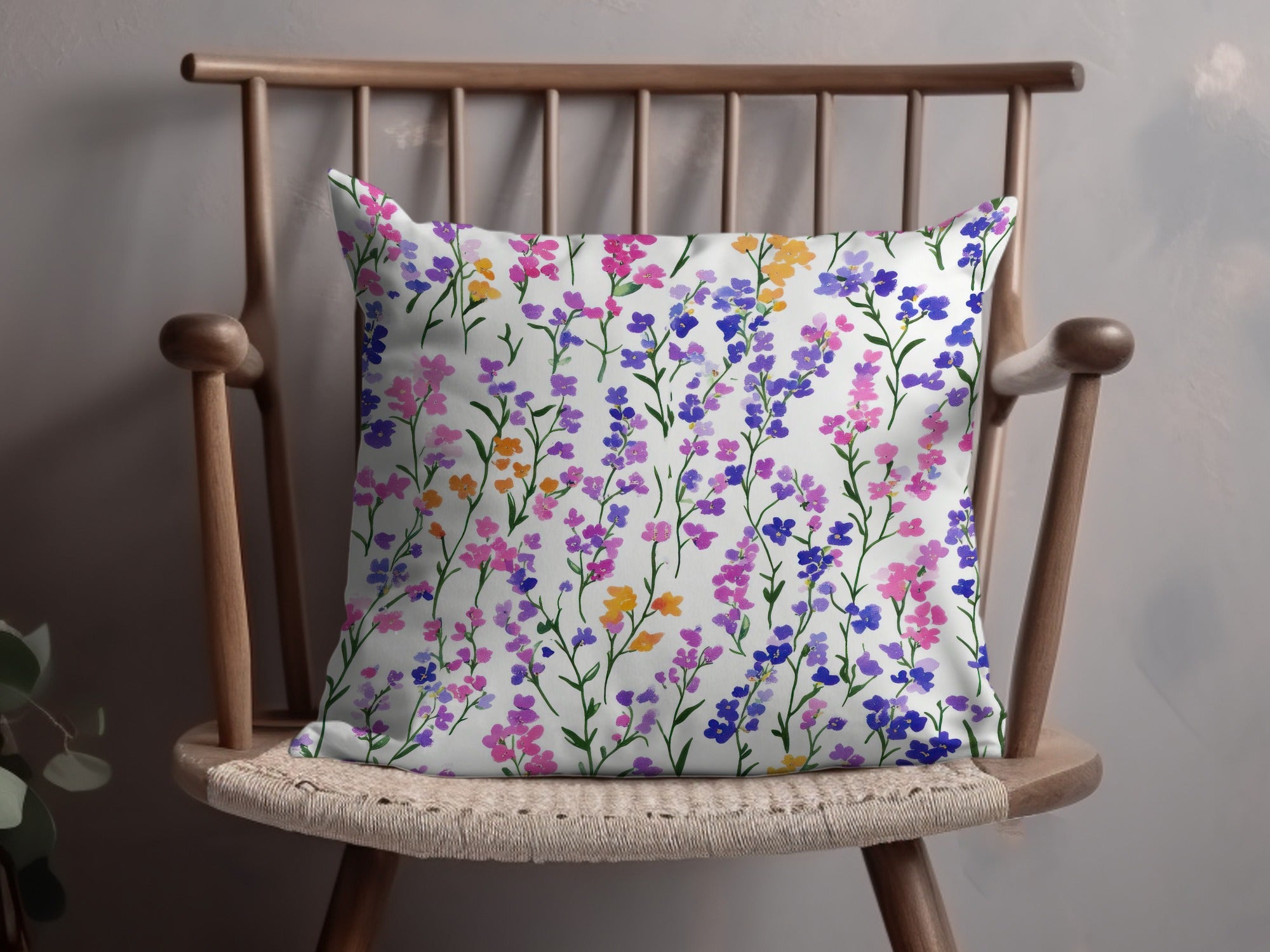 Colorful Floral Pattern Decorative Cushion Cover