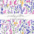 Moore and Mountain Seamless Floral Pattern Design