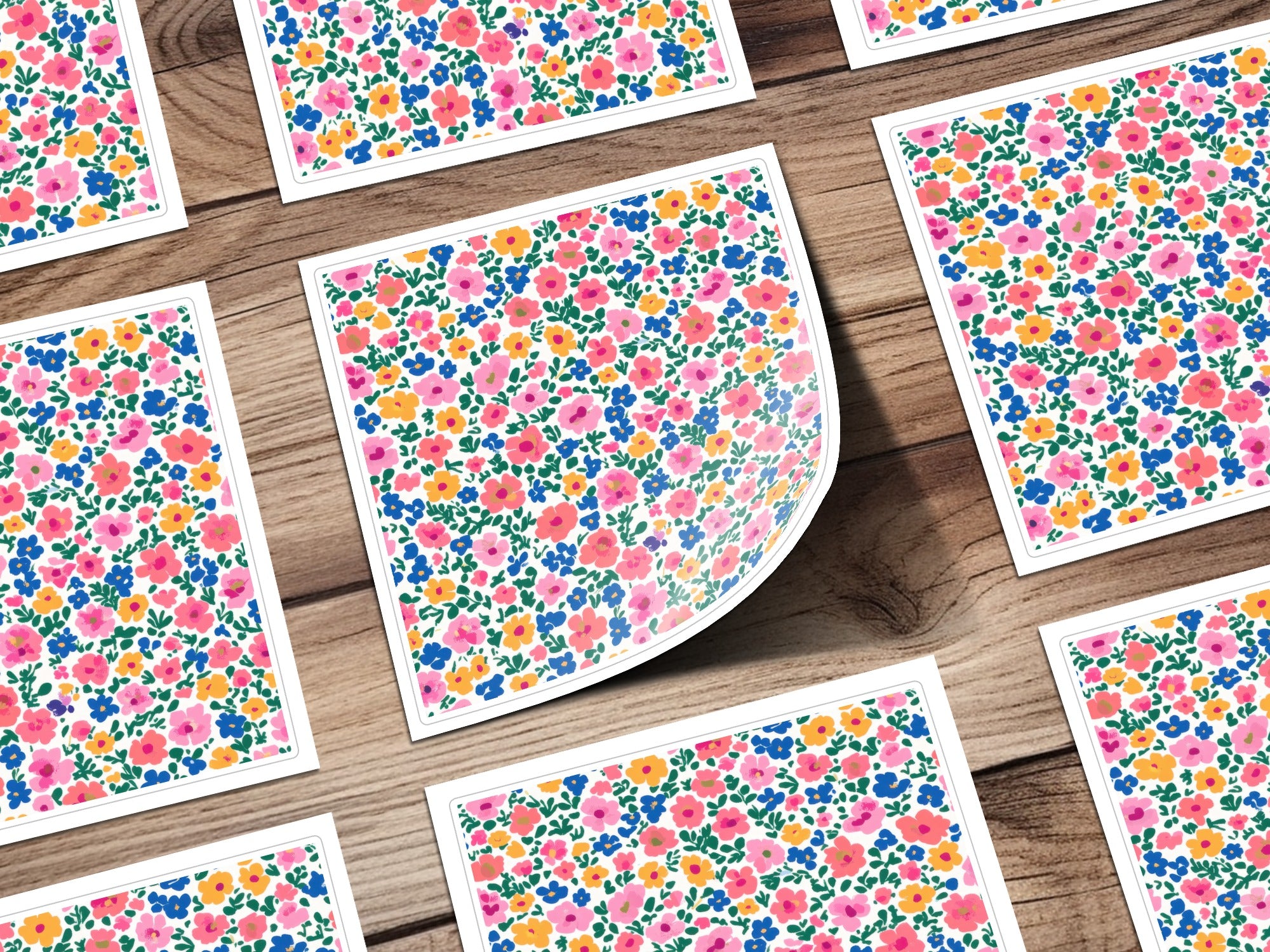 Colorful Floral Pattern Prints Sticker Sheet Collection