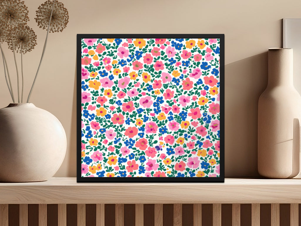 Colorful Floral Pattern Art Print Home Decor Product