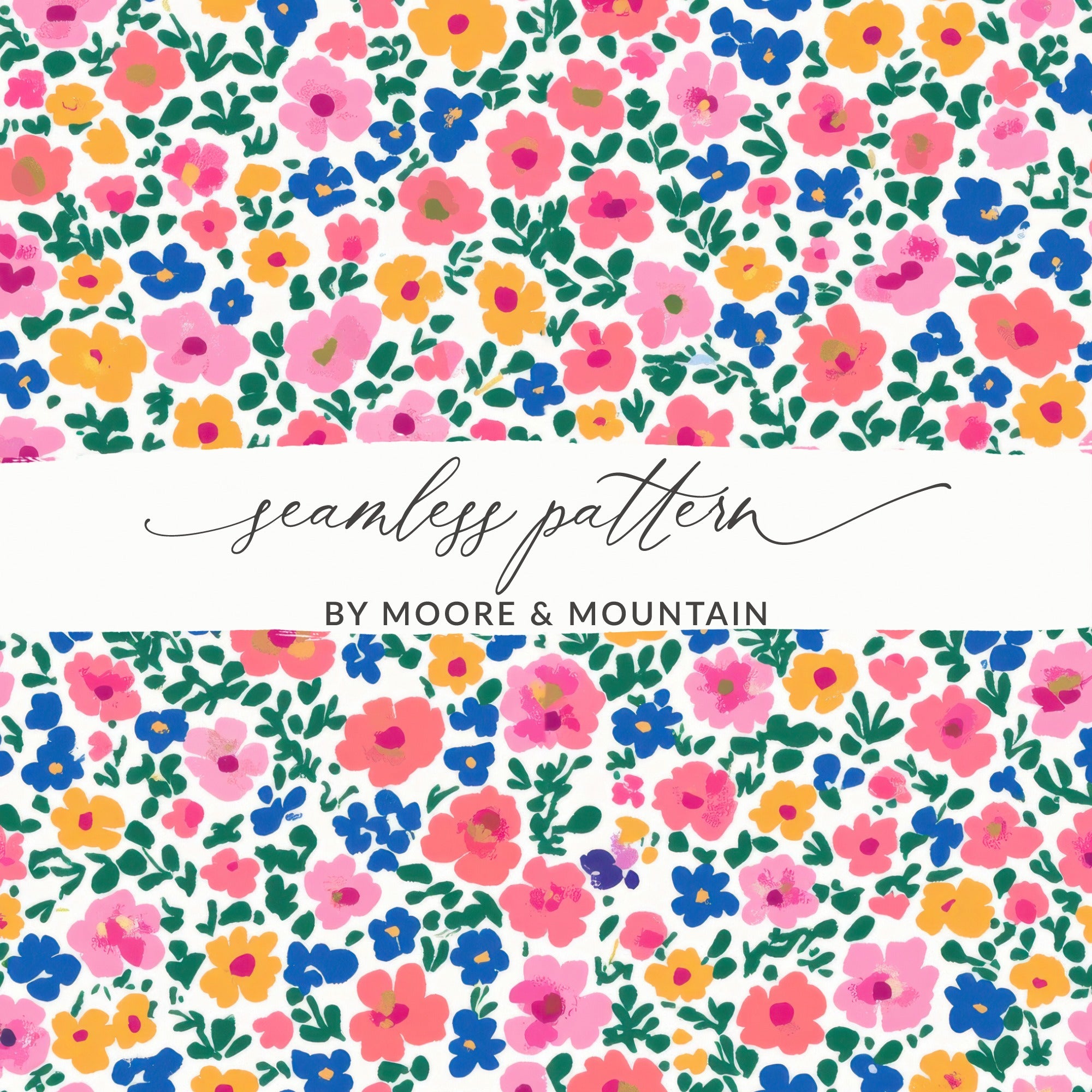 Bright Floral Seamless Pattern by Moore & Mountain