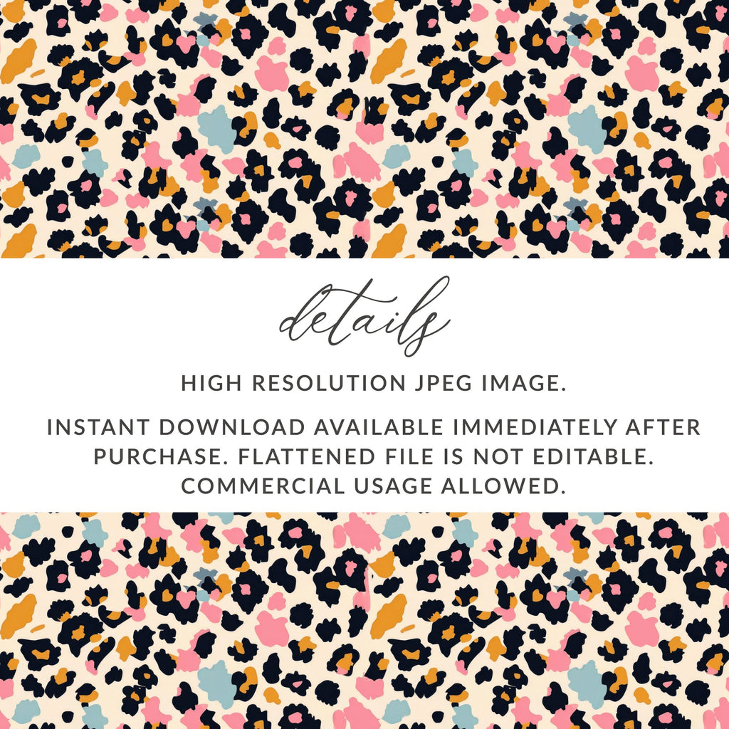 Colorful Leopard Print High Resolution JPEG Image